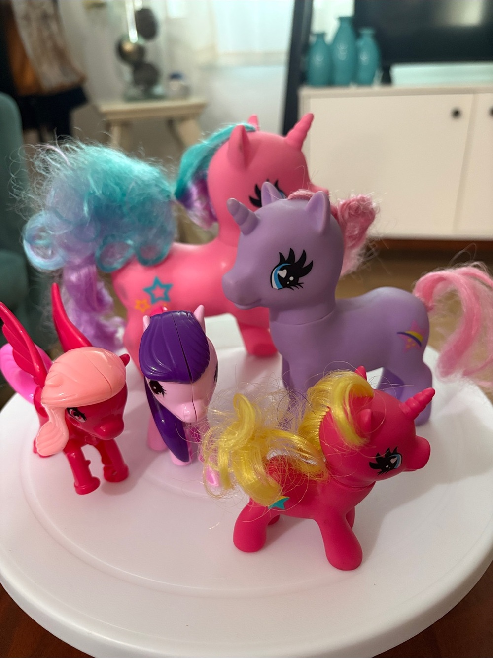 SALE 🤎 My Little Pony Pink, Purple, Red and Yellow Unicorn Figure Set